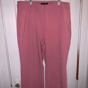 Pink, flare leg trousers from ELOQUII